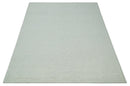 Premium 8x10 carved Texture Ivory Traditional hand knotted wool Area rug