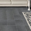 Premium Absolute Black Flamed Granite Tiles 12x12