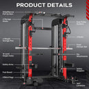 Rovix Premium 2000LBS All-In-One Squat Rack Power Cage With Smith Machine (SAK59213)