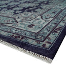 Premium Antique Style Silver, Gray and Black Hand knotted Traditional wool Area Rug