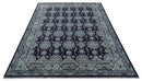Premium Antique Style Silver, Gray and Black Hand knotted Traditional wool Area Rug
