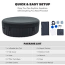 Premium 7FT Blow Up 6-Person Sauna Pool Hot Tub With 130 Jets (SAK63510)