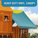 Premium Cedar Wood Tree House Swing Set With Clubhouse, Wave Slide And Scoop Slide (SAK30746)