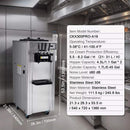 Commercial 21-31 L/H 3-Flavor Freestanding Soft Serve Ice Cream Machine Maker (SAK21874)