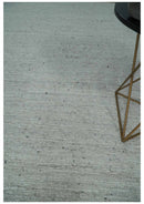 Premium Contemporary loop Pile Ivory Hand woven wool Area Rug