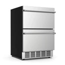 Premium 5.3 Cu.Ft Double Drawer Stainless Steel Built-In Wine Beverage Undercounter Refrigerator (SAK92576)