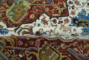 Premium Fine 9x12 Rust, Ivory and Olive Hand Knotted wool area rug