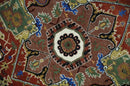 Premium Fine Knots Rust, Ivory and Olive 8x10 Hand knotted Traditional Wool Area Rug