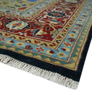 Premium Fine Olive, Brown, Black and Rust 8x10 and 9x12 Traditional Serapi wool Area Rug