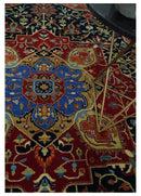 Premium Fine Olive, Brown, Black and Rust 8x10 and 9x12 Traditional Serapi wool Area Rug