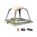 [11X11FT] Premium Floating Dock Lounge With With Ladder, Double Seats, Table, And Canopy (SAK49273)