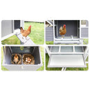 Large Heavy-Duty 113-Inch Outdoor Anti-UV Waterproof Wooden Chicken Coop Hen House (SAK32684)