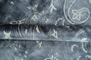 Premium look Charcoal, Ivory and Silver Hand loom Traditional Boteh Design Wool and Viscose Area Rug
