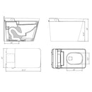 Alora Premium Multifunctional Single-Piece Automatic Smart Toilet With Remote Control, Matte Black (96471352)