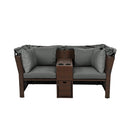 Alora Premium Outdoor 2-Seater Patio Daybed With Foldable Awning, Cushions, And Rattan Frame (SAK90233)