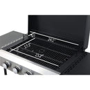 Premium Outdoor 4-Burner Propane BBQ Grill With Foldable Side Tables, Hanging Basket, And Cooking Grids (SAK53213)