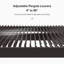 Alora Premium Outdoor Aluminum Louvered Patio Pergola With LED Lights [PERGOLA ONLY] (SAK24896)