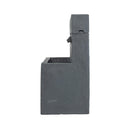 Alora Premium Outdoor Contemporary Modern Rectanglar Decorative Water Fountain, Gray (SAK09215)