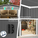 Alora Premium Outdoor Galvanized Steel Backyard Storage Shed W/ Dual Lockable Sliding Doors, 11x13' (95382641)