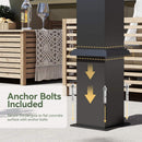 Alora Premium Gray Outdoor Metal Pergola With Louvered Roof And Drainage System (SAK76143)