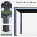 Alora Premium Gray Outdoor Metal Pergola With Louvered Roof And Drainage System (SAK76143)