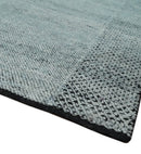Premium Silver, gray and charcoal Contemporary Design 9x12 Hand knotted wool Area Rug
