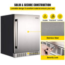 Premium 5.3 Cu.Ft Single Door Stainless Steel Built-In Wine Beverage Undercounter Refrigerator (SAK95276)