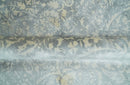 Premium Style Traditional Large Design Gray, Silver and Beige 5.6x7.9 Viscose Area Rug