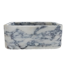 Calacatta Viola Marble Rectangular Wall-mount Bathroom Sink (W)12" (W)18" (H)7" 3D model