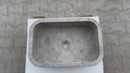 Tundra Gray Marble Rectangular Wall-mount Bathroom Sink (W)12" (W)18" (H)7" 360 view