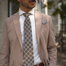 La Vigna - Printed Wool & Silk Tie - Grey