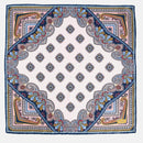 Lugano - Silk Pocket Square - White