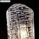 Prism textured glass gold wall light for corridor