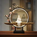 Lotus Tree Backflow LED Incense Burner With Monk