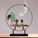 Sitting Monks Big Backflow Incense Burner