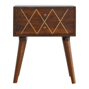 Geo Brass Inlay Bedside