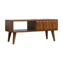 Chestnut Prism Sliding Media Unit
