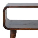 Curved Open Chestnut Nightsand
