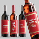 Profanity Christmas Wine Label Set