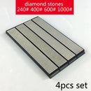 Professional black & silver knife sharpener with stone bars grinders kitchen tool