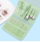 16 Piece Manicure Pedicure Set Carbon Steel Travel Grooming Kit