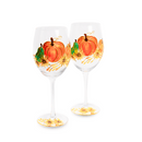 Painted Pumpkin Wine Glasses