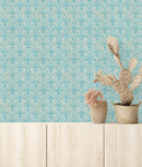 Stylish Blue Monogram Wallpaper Fashionable