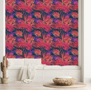 Red Monstera Leaves Wallpaper