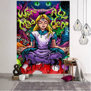 Psychedelic alice anime girl tapestry wall hanging bedroom decor