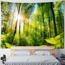 Psychedelic bamboo forest pigeon path tapestry bedroom wall decor