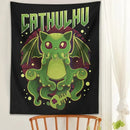 DecorBites™ Cat Call Tapestry Wall Hanging - Psychedelic Hippie Aesthetics Dorm Decor