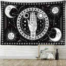 Psychedelic black cat wall hanging bedroom bat wing tapestry