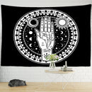 Psychedelic black cat wall hanging bedroom bat wing tapestry