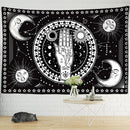 Psychedelic black cat wall hanging bedroom bat wing tapestry